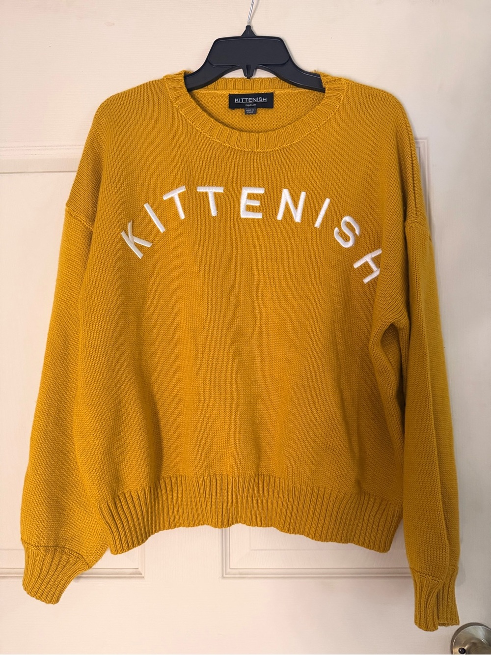 Kittenish Golden Mustard Crewneck Sweater